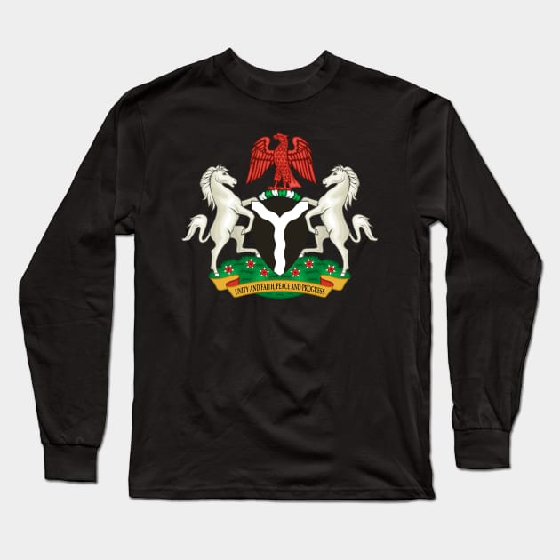 Coat of arms of Nigeria Long Sleeve T-Shirt by Obehiclothes